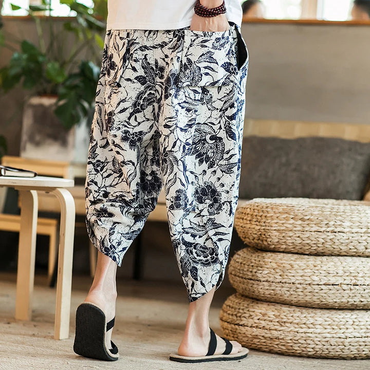 Men's Casual Wide Leg Cotton Pants: Comfortable and Stylish