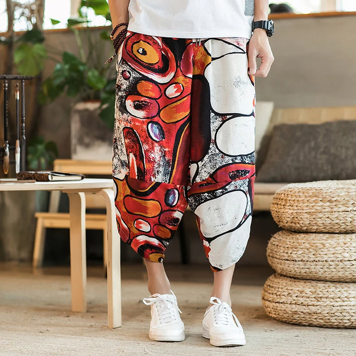 Men's Casual Wide Leg Cotton Pants: Comfortable and Stylish