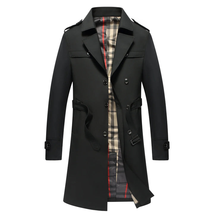 Versatile Men's Trench Coat - Autumn High-End British Windbreaker for Business & Party