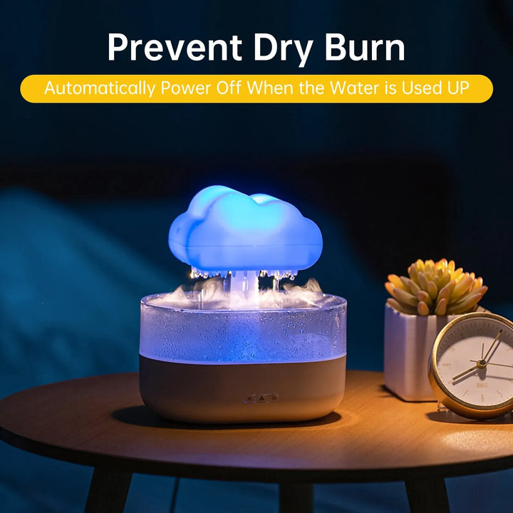 Rain Cloud Humidifier: 200ML Aroma Diffuser with Colorful Night Light