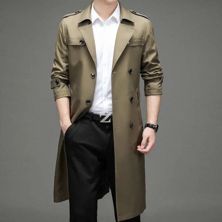 Versatile Men's Trench Coat - Autumn High-End British Windbreaker for Business & Party