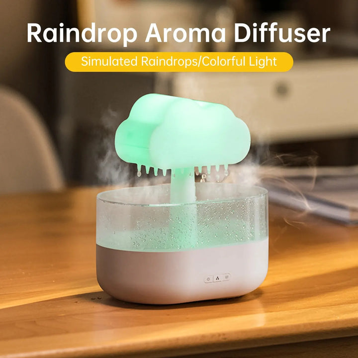 Rain Cloud Humidifier: 200ML Aroma Diffuser with Colorful Night Light