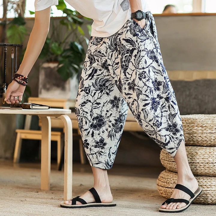 Men's Casual Wide Leg Cotton Pants: Comfortable and Stylish