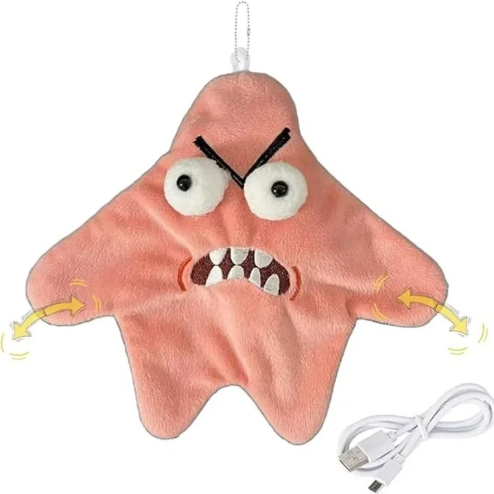 Dancing Angry Starfish Pendant -USB Rechargeable Bag Charm (1-10PCS)