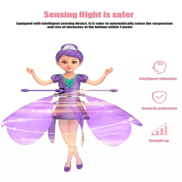 Dancing Flying Fairy Toy: Gesture-Induced, Luminous Helicopter for Kids